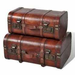 Cabinets & Storage Sales 4 Brand new ๐ VidaXL Wooden Treasure Chest 2 pcs Vintage Brown ๐ฏ