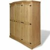 Best Sale 🥰 VidaXL Wardrobe Mexican Pine Corona Range 3 Doors ⌛