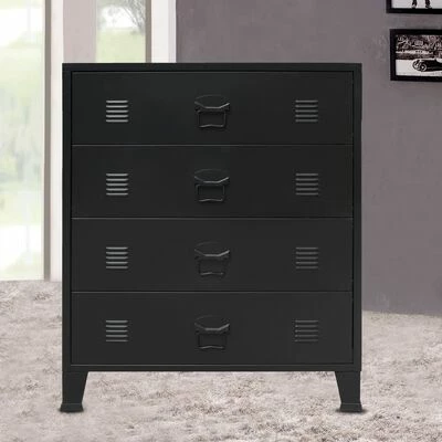 Wholesale π VidaXL Chest of Drawers Metal Industrial Style 30.7"x15.7"x36.6" Black π 2 Wholesale π VidaXL Chest of Drawers Metal Industrial Style 30.7"x15.7"x36.6" Black π - Image 2