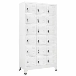 Promo 🥰 VidaXL Locker Cabinet with 18 Compartments Metal 35.4"x15.7"x70.9" 😍