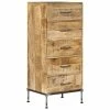 New 💯 VidaXL Chest of Drawers 17.7"x13.8"x41.7" Solid Mango Wood 🔥