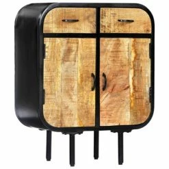Coupon 😍 VidaXL Sideboard 23.6"x11.8"x29.5" Solid Mango Wood and Iron 👍