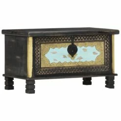 Cabinets & Storage Sales 24 Buy ๐ VidaXL Storage Chest Black 31.5"x15.7"x17.7" Solid Mango Wood ๐