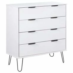 Buy ❤️ VidaXL Drawer Cabinet White 30.1"x15.6"x35.6" Solid Pine Wood ✔️