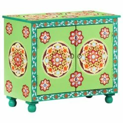 Wholesale ✔️ VidaXL Hand Painted Sideboard Multicolor 27.6"x13.8"x23.6" Solid Mango Wood ❤️