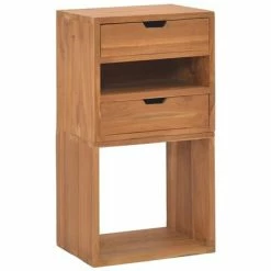 Hot Sale 😉 VidaXL Storage Cabinet 15.7"x11.8"x29.9" Solid Teak Wood 🔔