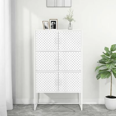 Cheapest ๐ VidaXL Highboard White 31.5"x13.8"x53.1" Steel ๐ 2 Cheapest ๐ VidaXL Highboard White 31.5"x13.8"x53.1" Steel ๐ - Image 2