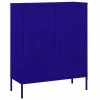 Hot Sale ⌛ VidaXL Storage Cabinet Navy Blue 31.5"x13.8"x40" Steel 🤩
