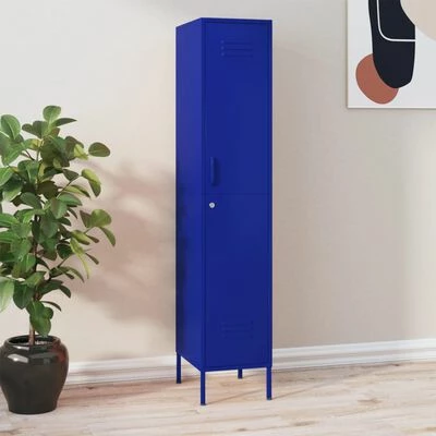 Top 10 💯 VidaXL Locker Cabinet Navy Blue 13.8"x18.1"x70.9" Steel ✔️ 2 Top 10 💯 VidaXL Locker Cabinet Navy Blue 13.8"x18.1"x70.9" Steel ✔️ - Image 2