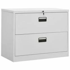 Best Sale 🌟 VidaXL Filing Cabinet Light Gray 35.4"x18.1"x28.5" Steel 🎉