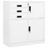 Best Pirce 🥰 VidaXL Office Cabinet White 35.4"x15.7"x40.2" Steel 💯