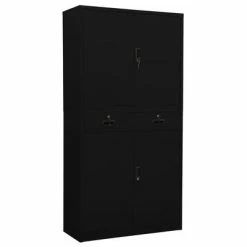 Coupon 🎁 VidaXL Office Cabinet Black 35.4"x15.7"x70.9" Steel 🎁