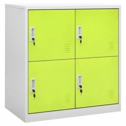 Cheap ✔️ VidaXL Locker Cabinet Light Gray and Green 35.4"x17.7"x36.4" Steel 😍