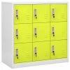 Top 10 ✨ VidaXL Locker Cabinet Light Gray and Green 35.4"x17.7"x36.4" Steel 🛒