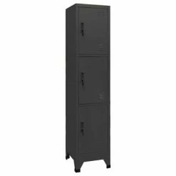 Wholesale 🤩 VidaXL Locker Cabinet Anthracite 15"x17.7"x70.9" Steel 😀