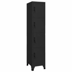 Best Sale 🎁 VidaXL Locker Cabinet Black 15"x17.7"x70.9" Steel ✨