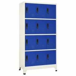 Wholesale 👏 VidaXL Locker Cabinet Gray and Blue 35.4"x17.7"x70.9" Steel 😉
