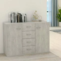 Best reviews of π VidaXL Sideboard Concrete Gray 34.6"x11.8"x25.6" Engineered Wood π 7 Best reviews of π VidaXL Sideboard Concrete Gray 34.6"x11.8"x25.6" Engineered Wood π -Cabinets & Storage Sales image 1 800688