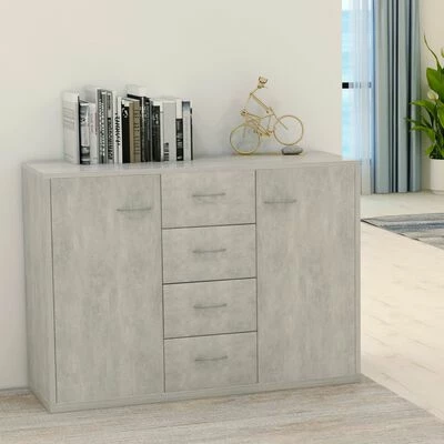 Best reviews of π VidaXL Sideboard Concrete Gray 34.6"x11.8"x25.6" Engineered Wood π 2 Best reviews of π VidaXL Sideboard Concrete Gray 34.6"x11.8"x25.6" Engineered Wood π - Image 2
