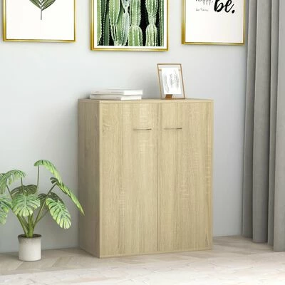 Outlet โค๏ธ VidaXL Sideboard Sonoma Oak 23.6"x11.8"x29.5" Engineered Wood ๐ฅ 2 Outlet โค๏ธ VidaXL Sideboard Sonoma Oak 23.6"x11.8"x29.5" Engineered Wood ๐ฅ - Image 2