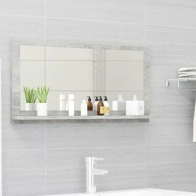 Best Sale โญ VidaXL Bathroom Mirror Concrete Gray 31.5"x4.1"x14.6" Engineered Wood ๐ 2 Best Sale โญ VidaXL Bathroom Mirror Concrete Gray 31.5"x4.1"x14.6" Engineered Wood ๐ - Image 2