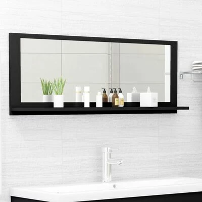 Best deal β€οΈ VidaXL Bathroom Mirror Black 39.4"x4.1"x14.6" Engineered Wood π 2 Best deal β€οΈ VidaXL Bathroom Mirror Black 39.4"x4.1"x14.6" Engineered Wood π - Image 2