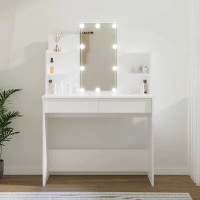 Cheap π― VidaXL π Dressing Table with LED White 37.8"x15.7"x55.9" π 2 Cheap π― VidaXL π Dressing Table with LED White 37.8"x15.7"x55.9" π - Image 2