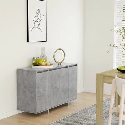 Outlet π VidaXL Sideboard Concrete Gray 47.2"x16.1"x29.5" Engineered Wood π₯ 2 Outlet π VidaXL Sideboard Concrete Gray 47.2"x16.1"x29.5" Engineered Wood π₯ - Image 2