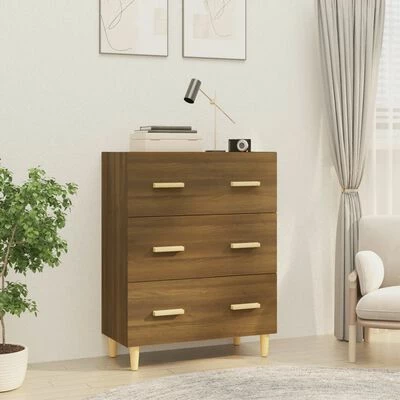 Cheapest β€οΈ VidaXL Sideboard Brown Oak 27.6"x13.4"x35.4" Engineered Wood π 2 Cheapest β€οΈ VidaXL Sideboard Brown Oak 27.6"x13.4"x35.4" Engineered Wood π - Image 2
