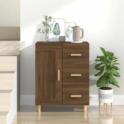 New ๐ VidaXL Sideboard Brown Oak 27.4"x13.4"x35.4" Engineered Wood โ 2 New ๐ VidaXL Sideboard Brown Oak 27.4"x13.4"x35.4" Engineered Wood โ - Image 2