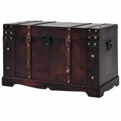 Brand new ❤️ VidaXL Vintage Treasure Chest Wood 26"x15"x15.7" 👍