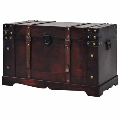 Brand new โค๏ธ VidaXL Vintage Treasure Chest Wood 26"x15"x15.7" ๐ 1 Brand new โค๏ธ VidaXL Vintage Treasure Chest Wood 26"x15"x15.7" ๐