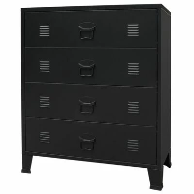 Wholesale π VidaXL Chest of Drawers Metal Industrial Style 30.7"x15.7"x36.6" Black π 1 Wholesale π VidaXL Chest of Drawers Metal Industrial Style 30.7"x15.7"x36.6" Black π