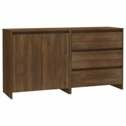 Buy 🧨 VidaXL 2 Piece Sideboard Brown Oak Engineered Wood 🥰