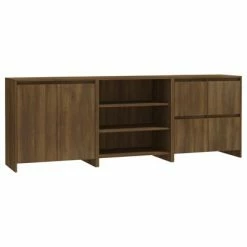 Flash Sale 🥰 VidaXL 3 Piece Sideboard Brown Oak Engineered Wood 🧨