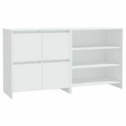 New 👏 VidaXL 2 Piece Sideboard White Engineered Wood ❤️