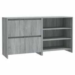 Discount ๐งจ VidaXL 2 Piece Sideboard Gray Sonoma Engineered Wood โญ