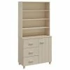 Outlet 💯 VidaXL Highboard Solid Wood Pine Honey Brown 🧨