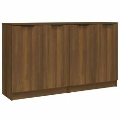 Discount 🤩 VidaXL Sideboards 2 pcs Brown Oak 23.6"x11.8"x27.6" Engineered Wood ✔️