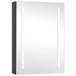 Flash Sale ✔️ VidaXL LED Bathroom Mirror Cabinet 19.7"x5.1"x27.6" 😀