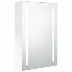 Brand new 🎉 VidaXL LED Bathroom Mirror Cabinet Shining White 19.7"x5.1"x27.6" 🌟