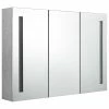 Cheap 🎉 VidaXL LED Bathroom Mirror Cabinet Concrete Gray 35"x5.5"x24.4" 😉