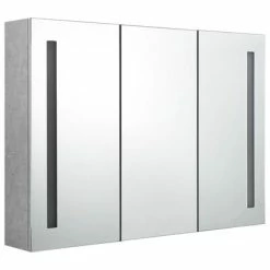Cheap 🎉 VidaXL LED Bathroom Mirror Cabinet Concrete Gray 35"x5.5"x24.4" 😉