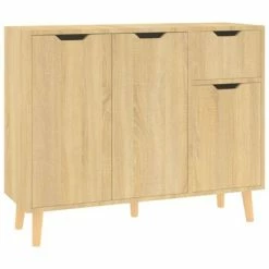 Discount π₯ VidaXL Sideboard Sonoma Oak 35.4"x11.8"x28.3" Engineered Wood π