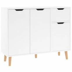 Best deal ๐ VidaXL Sideboard High Gloss White 35.4"x11.8"x28.3" Engineered Wood ๐คฉ