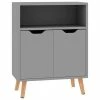 Outlet ✔️ VidaXL Sideboard Gray 23.6"x11.8"x28.3" Engineered Wood 👏