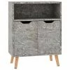 Best deal ✨ VidaXL Sideboard Concrete Gray 23.6"x11.8"x28.3" Engineered Wood 🧨