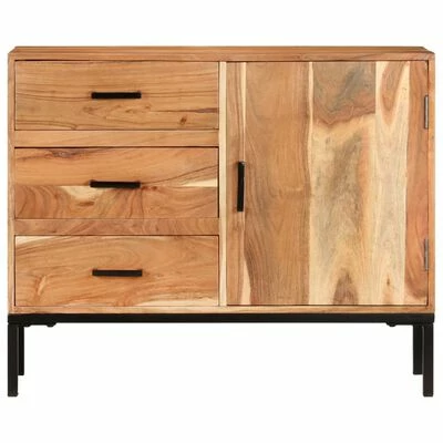 New 🌟 VidaXL Sideboard 34.6"x11.8"x28.7" Solid Acacia Wood ⌛ 2 New 🌟 VidaXL Sideboard 34.6"x11.8"x28.7" Solid Acacia Wood ⌛ - Image 2