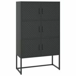 Brand new 🔥 VidaXL Highboard Black 31.5"x13.8"x53.1" Steel 😀