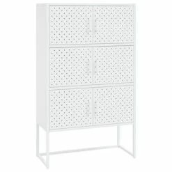 Cheapest 😀 VidaXL Highboard White 31.5"x13.8"x53.1" Steel 🎉